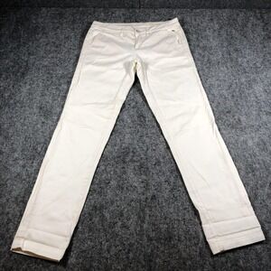 Pilcro and the Letterpress Pants Womens 25 White Hyphen Chino Slim Fit‎ Twill